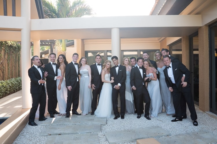 sunset beach wedding at Banyan Tree Mayakoba