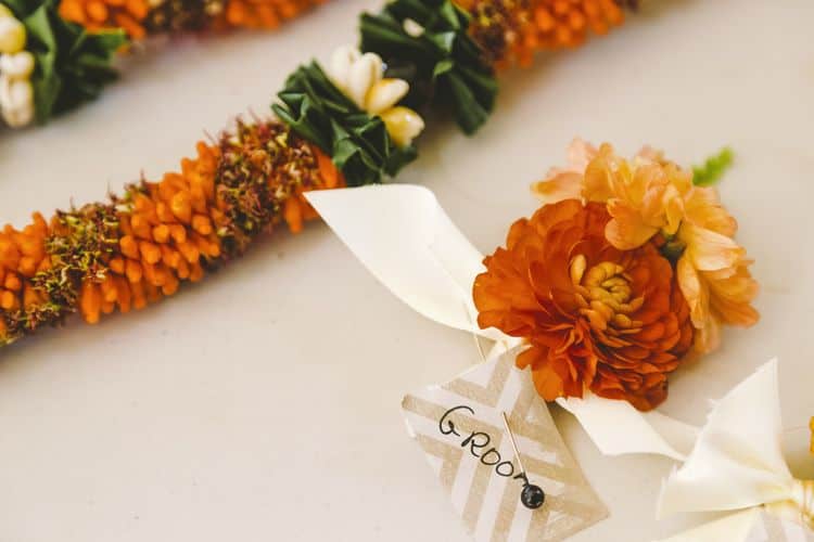 tropical wedding boutonniere