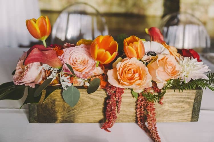 tropical wedding centerpieces