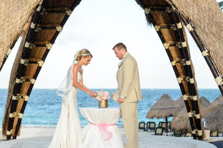 Pink And Gold Destination Wedding At Dreams Riviera Cancun Resort