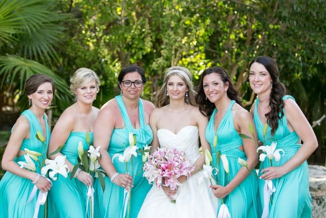 Turquoise and Pink destination wedding in Riviera Maya