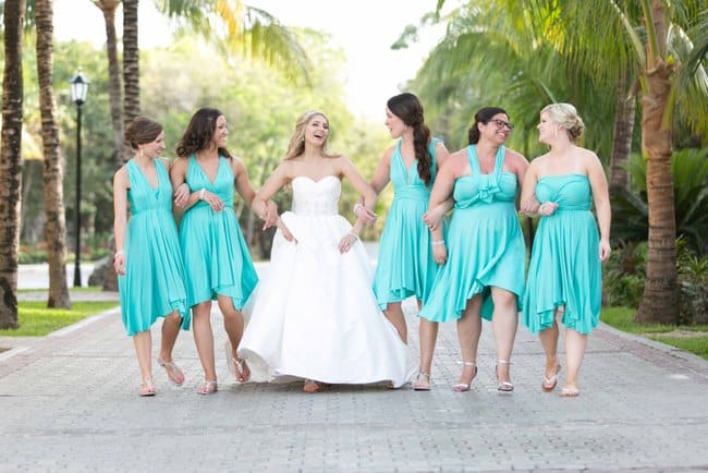 Turquoise and Pink destination wedding in Riviera Maya